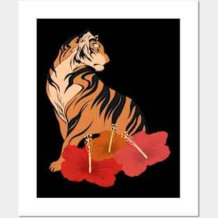 tiger hibiscus Posters and Art